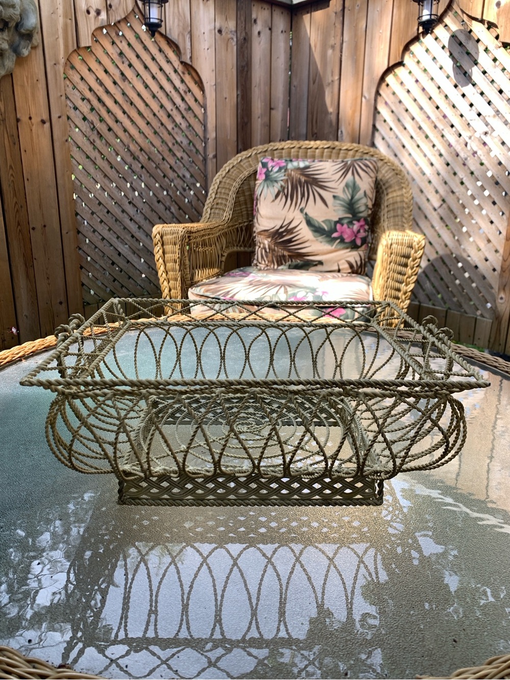 French Country Metal Basket
